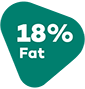 18% fat.