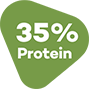 35% protein.